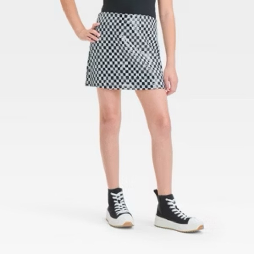 Art Class Sequin Mini Slip Skirt